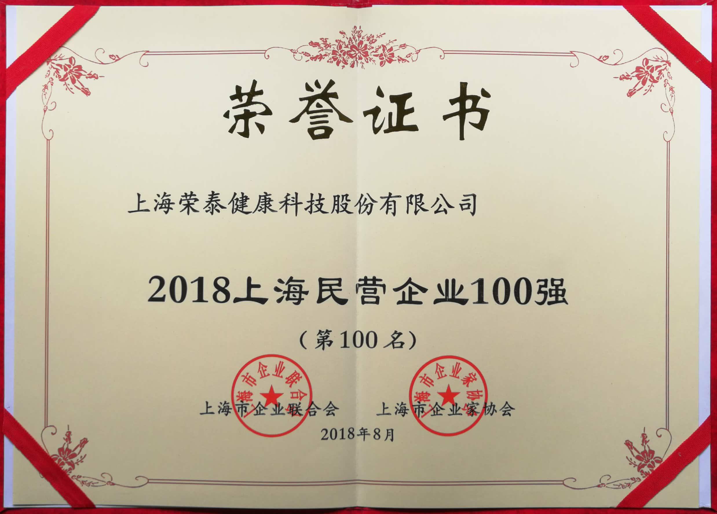 2018上海民营企业100强第100名
